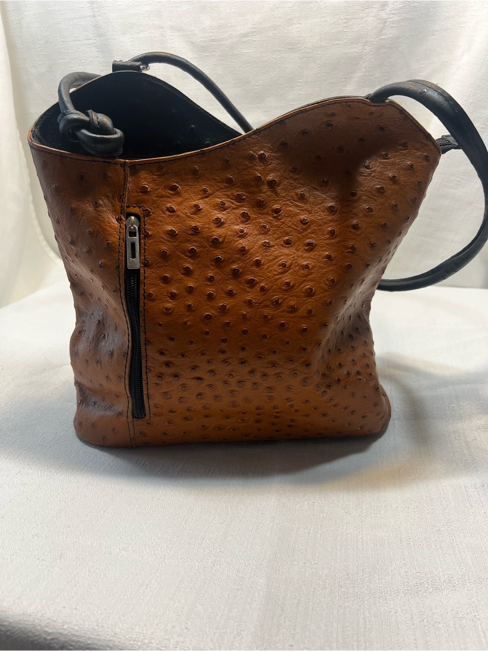 Vintage Borse In Pelle Italian Ostrich Leather Bag